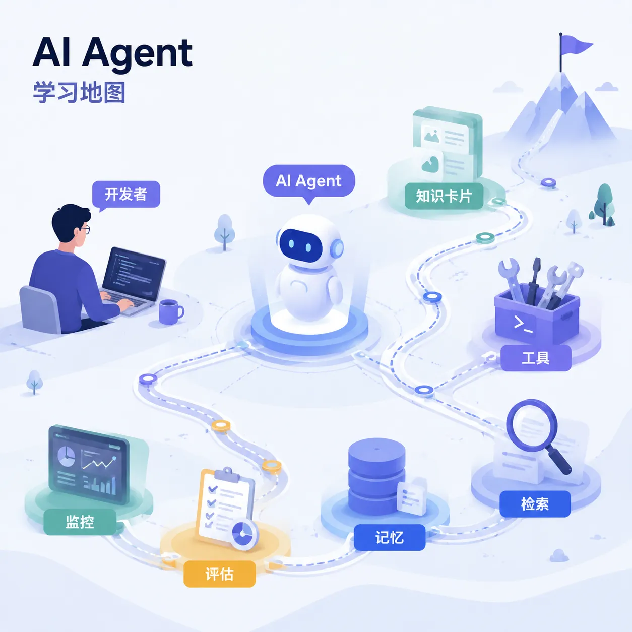 AI Agent 学习地图封面